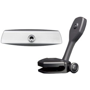 Image 1: PTM Watersports Mirror/Bracket Kit w/VR-140 Elite Mirror & ZXR-360 (Titanium Grey)