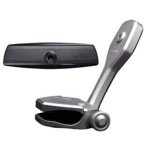 Image 1: PTM Watersports Mirror/Bracket Kit w/VR-140 PRO Mirror & ZXR-320 (Silver)
