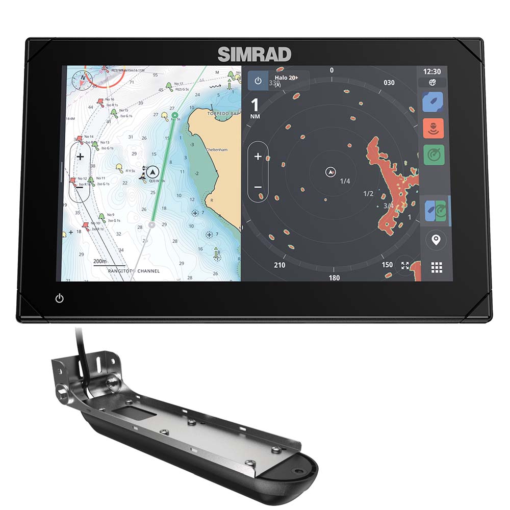 Image 1: Simrad NSX™ 3009 9" Combo Chartplotter & Fishfinder w/Active Imaging™ 3-in-1 Transducer