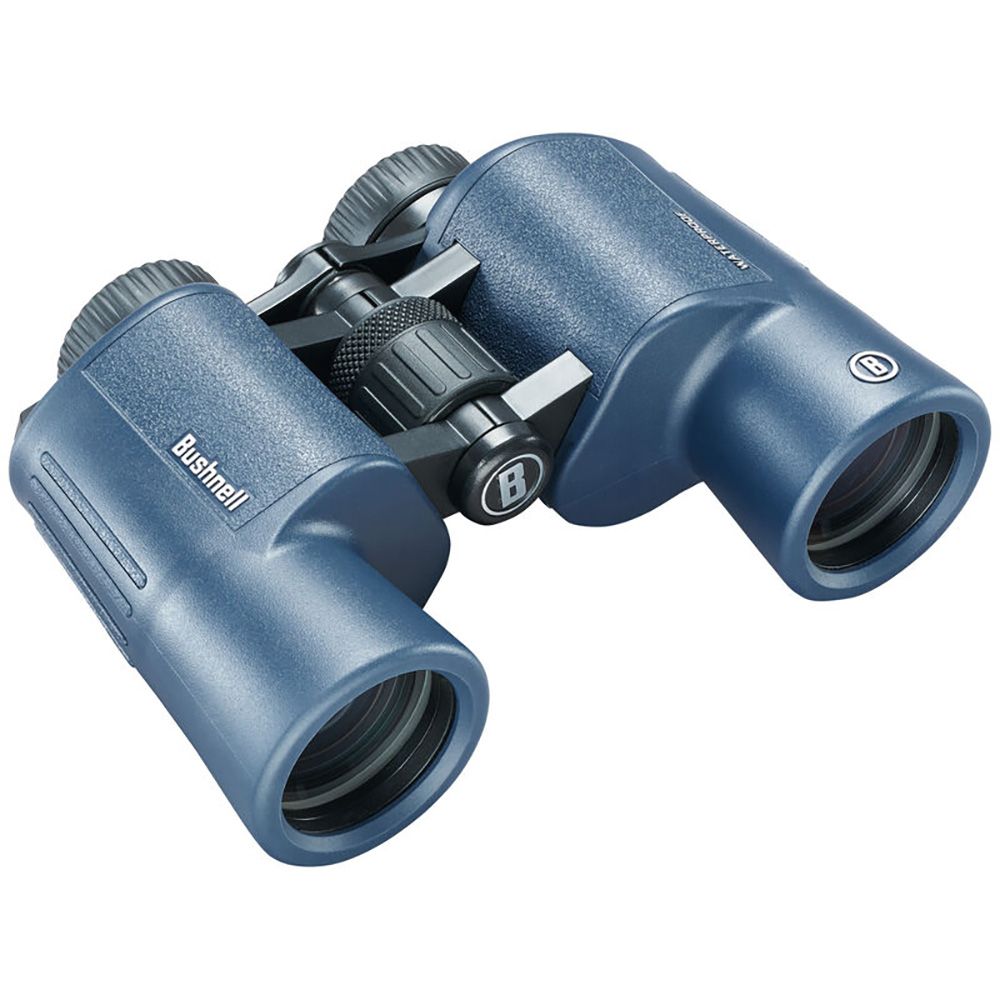 Image 1: Bushnell 8x42mm H2O Binocular - Dark Blue Porro WP/FP Twist Up Eyecups