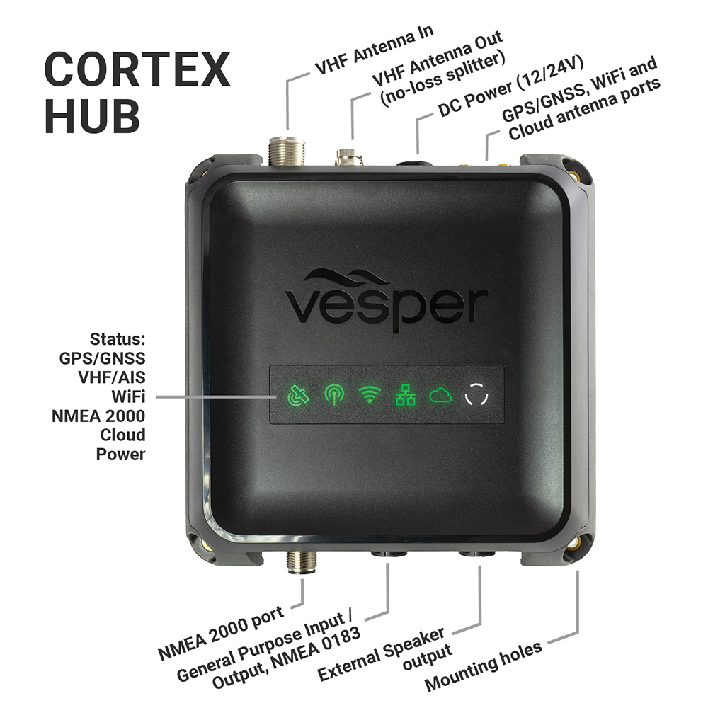 Image 3: Vesper Cortex V1 - VHF Radio w/SOTDMA SmartAIS & Remote Vessel Monitoring - Only Works in North America