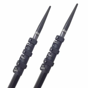 Image 1: Lee's Extra Strong 20' Telescoping Carbon Fiber Outrigger Poles f/Sidewinder Mount