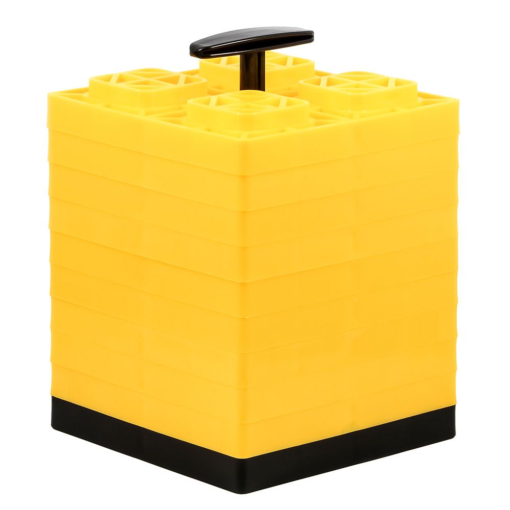 Image 1: Camco FasTen Leveling Blocks w/T-Handle - 2x2 - Yellow *10-Pack