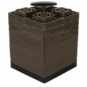 Image 1: Camco FasTen Leveling Blocks w/T-Handle - 2x2 - Brown *10-Pack