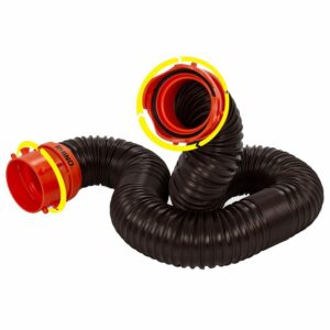 Image 1: Camco RhinoFLEX 5' Sewer Hose Extension w/Swivel Bayonet & Lug
