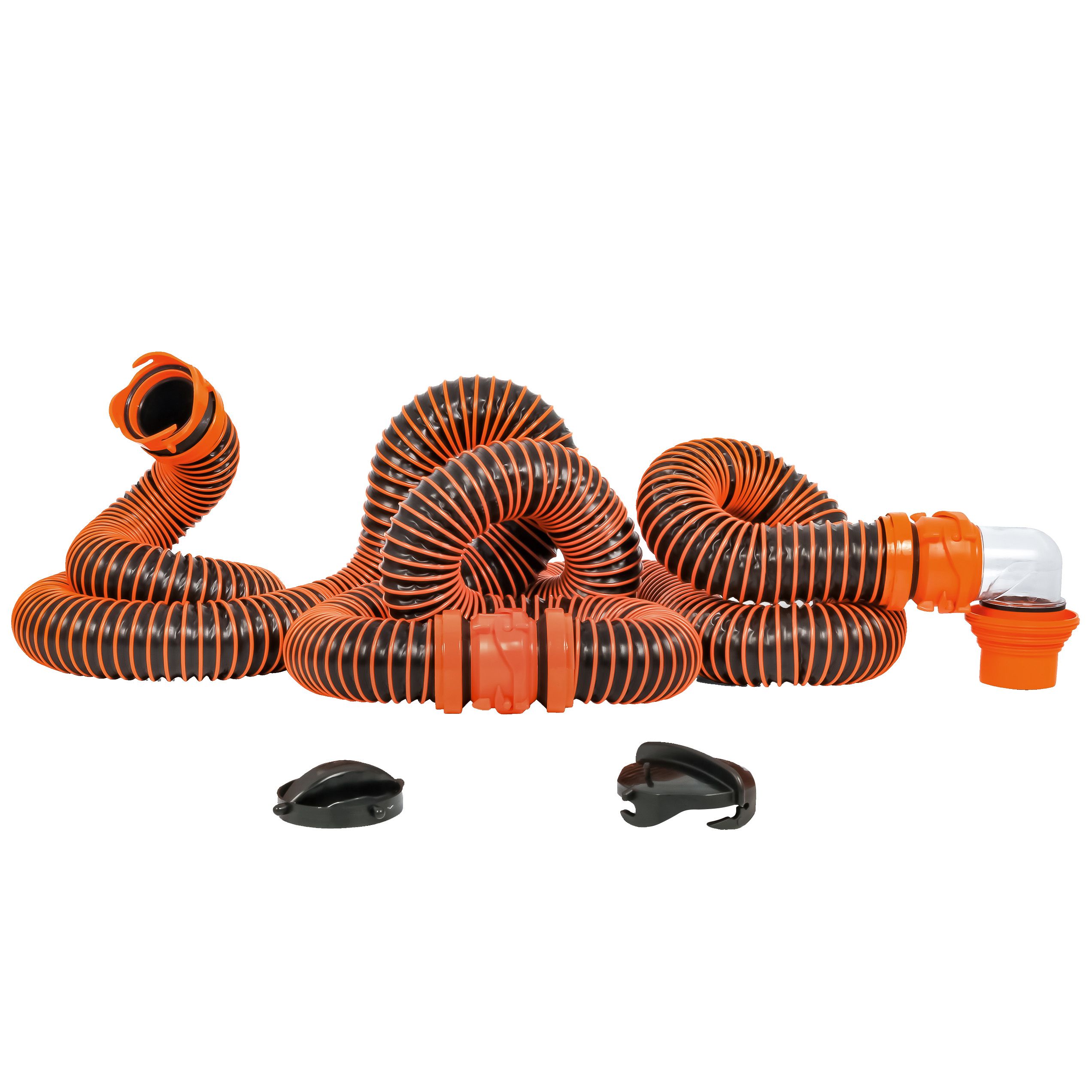 Image 1: Camco RhinoEXTREME 20' Sewer Hose Kit w/4 In 1 Elbow Caps