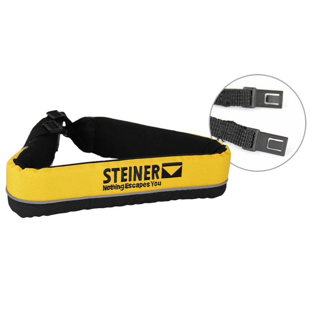 Image 1: Steiner Yellow Floating Strap f/ Navigator Pro 7 x 30 ClicLoc® Binoculars