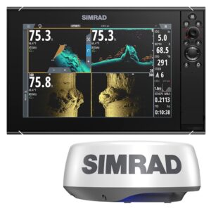 Image 1: Simrad NSS12 evo3S Combo Multi-Function Chartplotter/Fishfinder Radar Bundle HALO20+ - No HDMI Video Outport