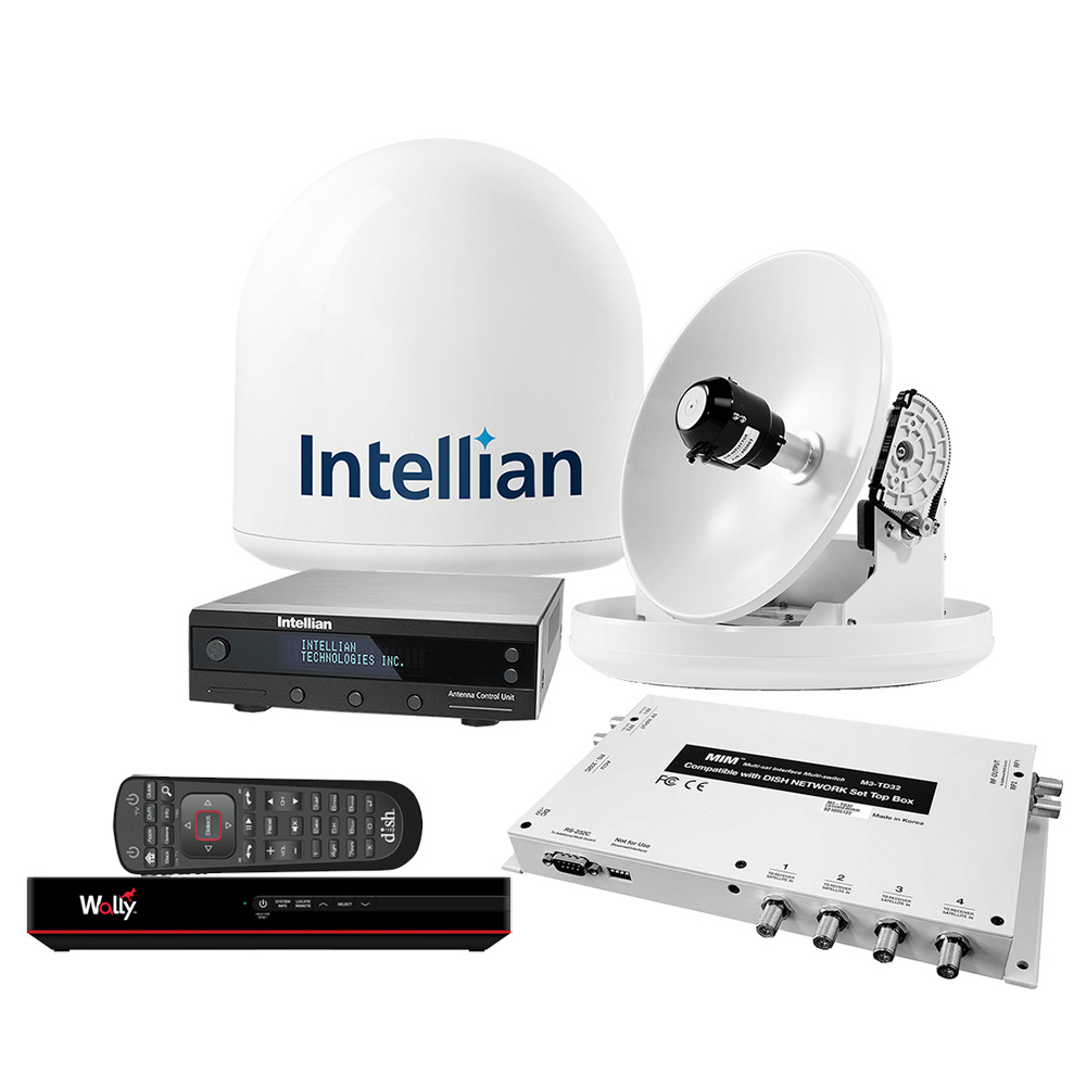 Image 1: Intellian i2 US System w/DISH/Bell MIM-2 (w/3M RG6 Cable) 15M RG6 Cable & DISH HD Wally Receiver