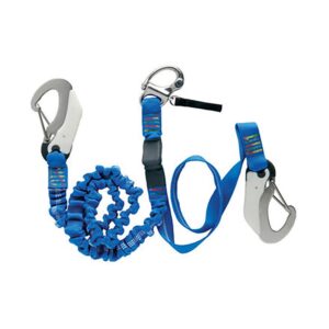 Image 1: Wichard Double Releasable Elastic Tether Fixed Line w/3 Hooks