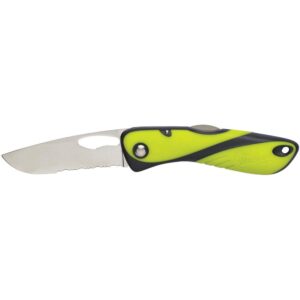 Image 1: Wichard Offshore Knife - Single Serrated Blade - Fluorescent