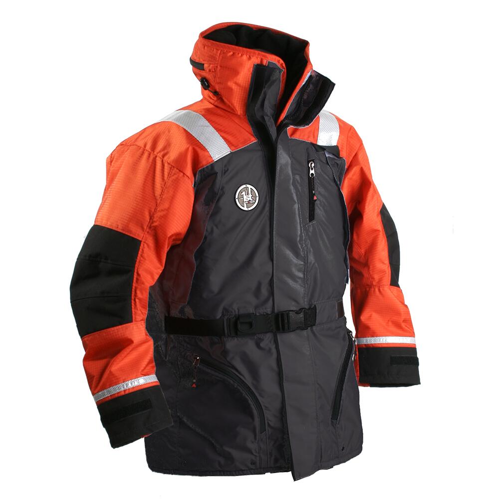Image 1: First Watch AC-1100 Flotation Coat - Hi-Vis Orange/Black - Medium