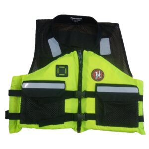 Image 1: First Watch AV-5001 Crew Vest - Hi-Vis Yellow - Small to Medium
