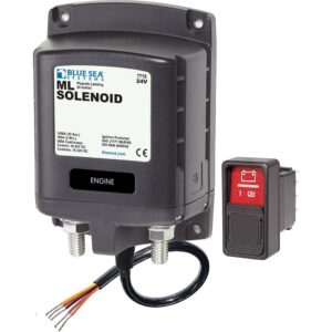Image 1: Blue Sea 7719 - ML-Series Solenoid Switch - Stripped Wire - 24V 