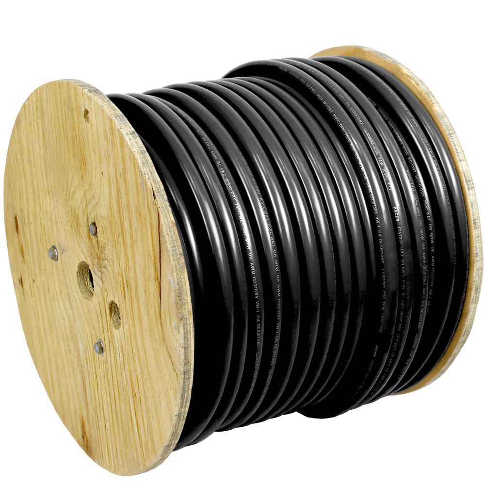 Image 1: Pacer Black 6 AWG Battery Cable - 250'