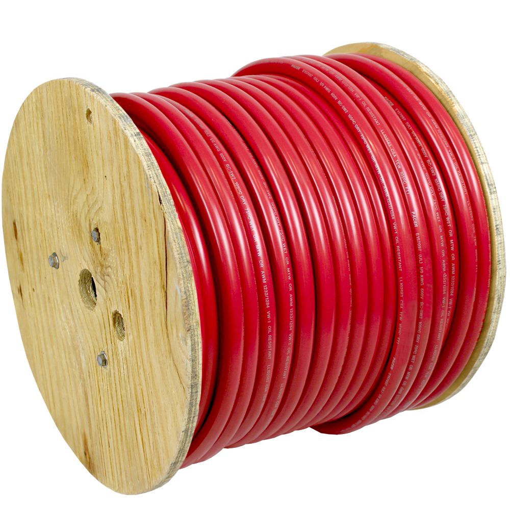 Image 1: Pacer Red 4 AWG Battery Cable - 250'
