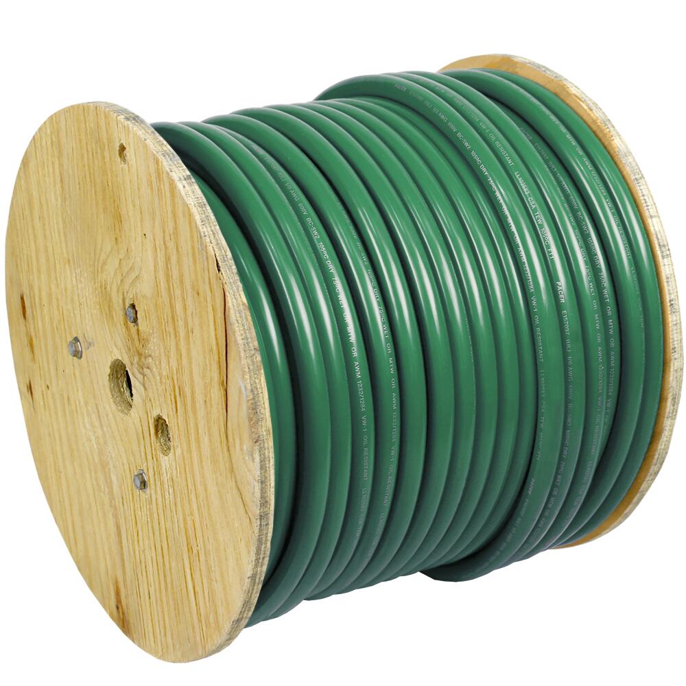 Image 1: Pacer Green 4 AWG Battery Cable - 250'