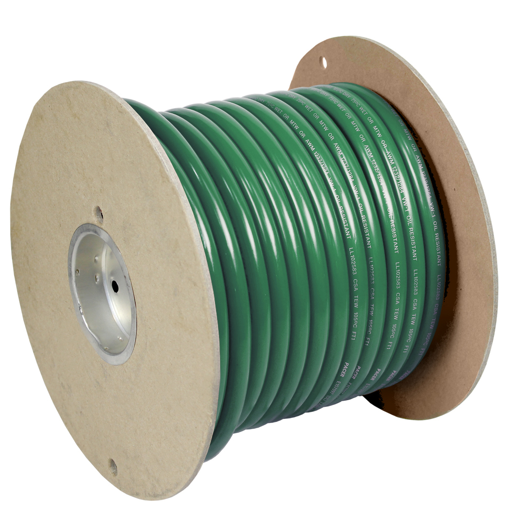 Image 1: Pacer Green 2 AWG Battery Cable - 100'
