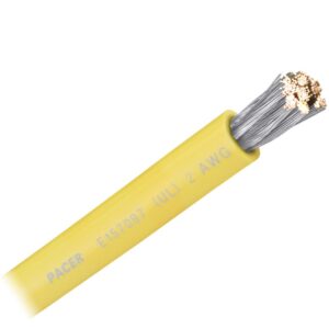 Image 1: Pacer Yellow 2 AWG Battery Cable - Sold By The Foot 