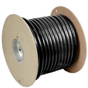 Image 1: Pacer Black 1 AWG Battery Cable - 100' 