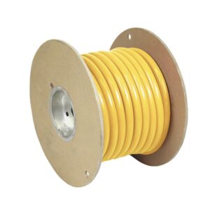 Image 1: Pacer Yellow 1/0 AWG Battery Cable - 25' 