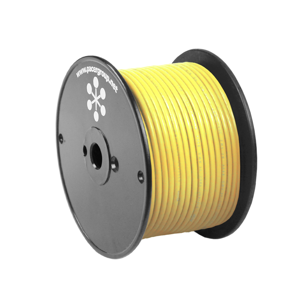Image 1: Pacer Yellow 18 AWG Primary Wire - 100'