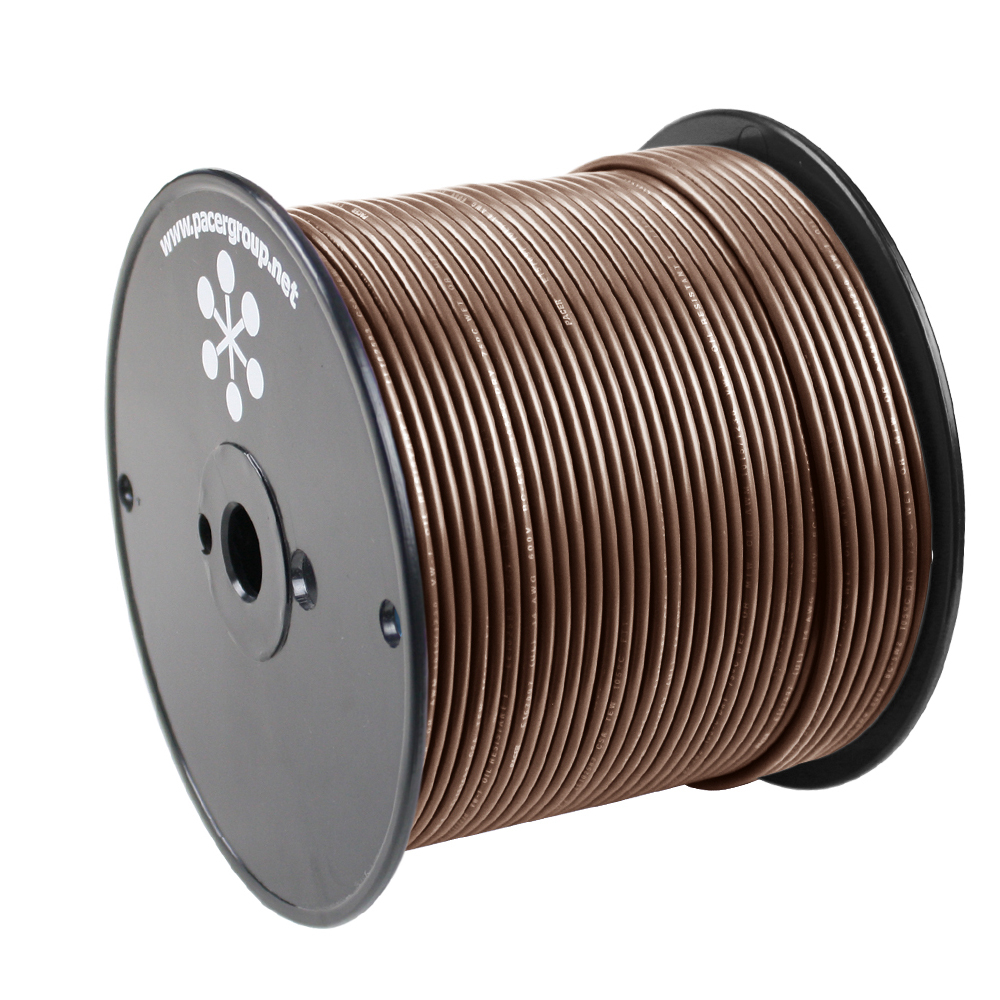 Image 1: Pacer Brown 18 AWG Primary Wire - 500'