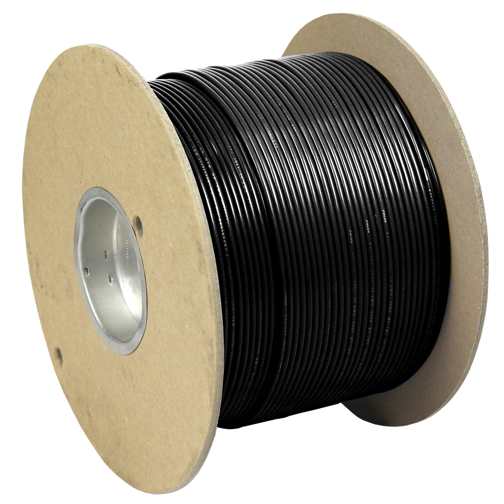 Image 1: Pacer Black 18 AWG Primary Wire - 1,000'