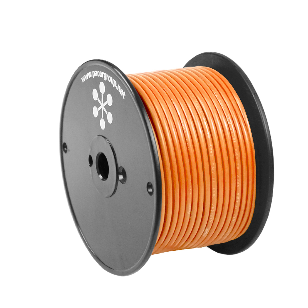 Image 1: Pacer Orange 16 AWG Primary Wire - 100'