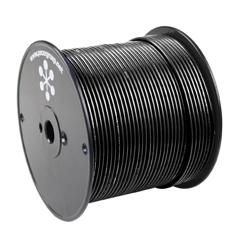 Image 1: Pacer Black 16 AWG Primary Wire - 500'