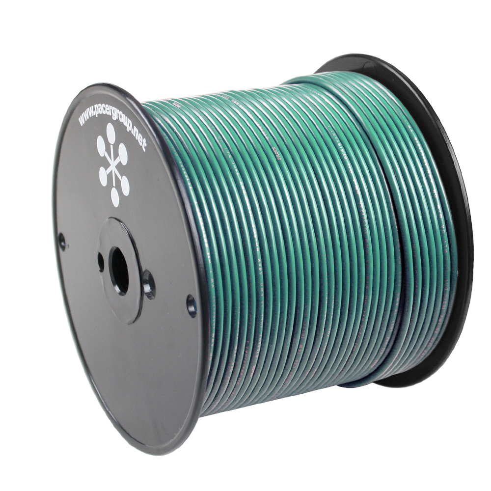 Image 1: Pacer Green 16 AWG Primary Wire - 500'