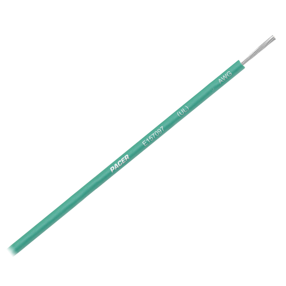 Image 1: Pacer Green 14 AWG Primary Wire - 18'