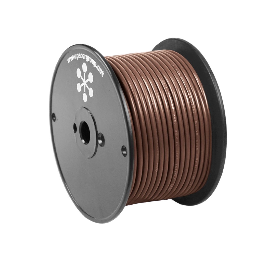 Image 1: Pacer Brown 14 AWG Primary Wire - 100'