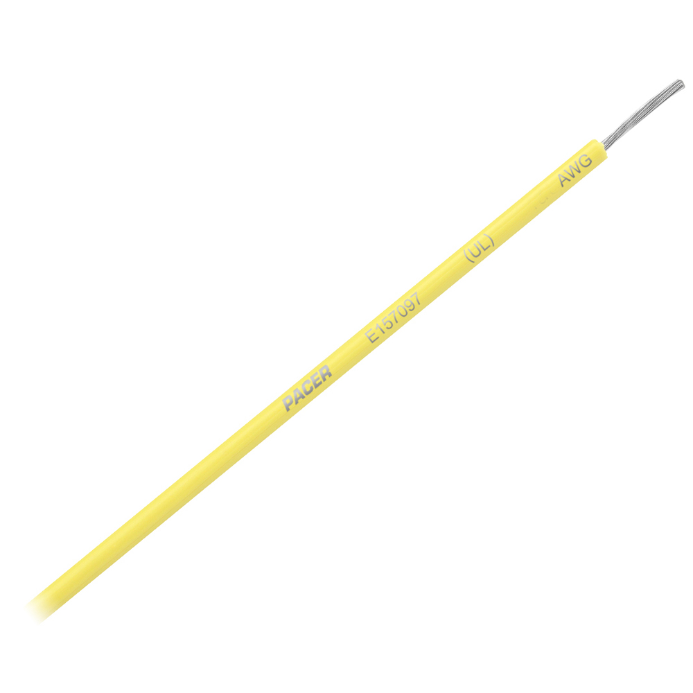 Image 1: Pacer Yellow 12 AWG Primary Wire - 25'