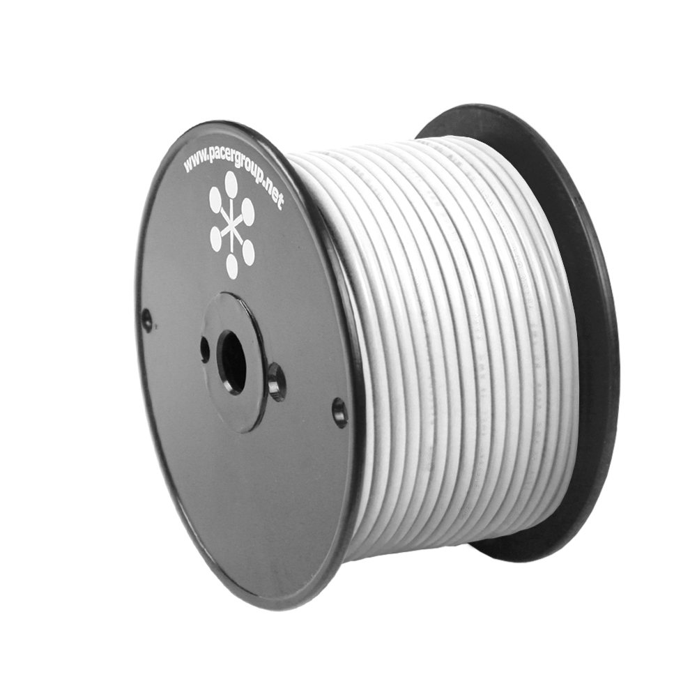 Image 1: Pacer White 10 AWG Primary Wire - 100'