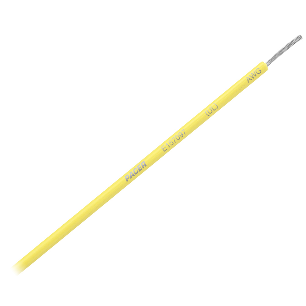 Image 1: Pacer Yellow 8 AWG Primary Wire - 25'