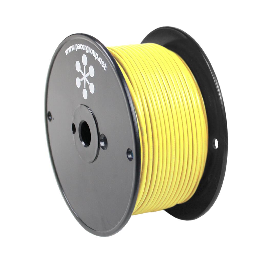 Image 1: Pacer Yellow 8 AWG Primary Wire - 250'