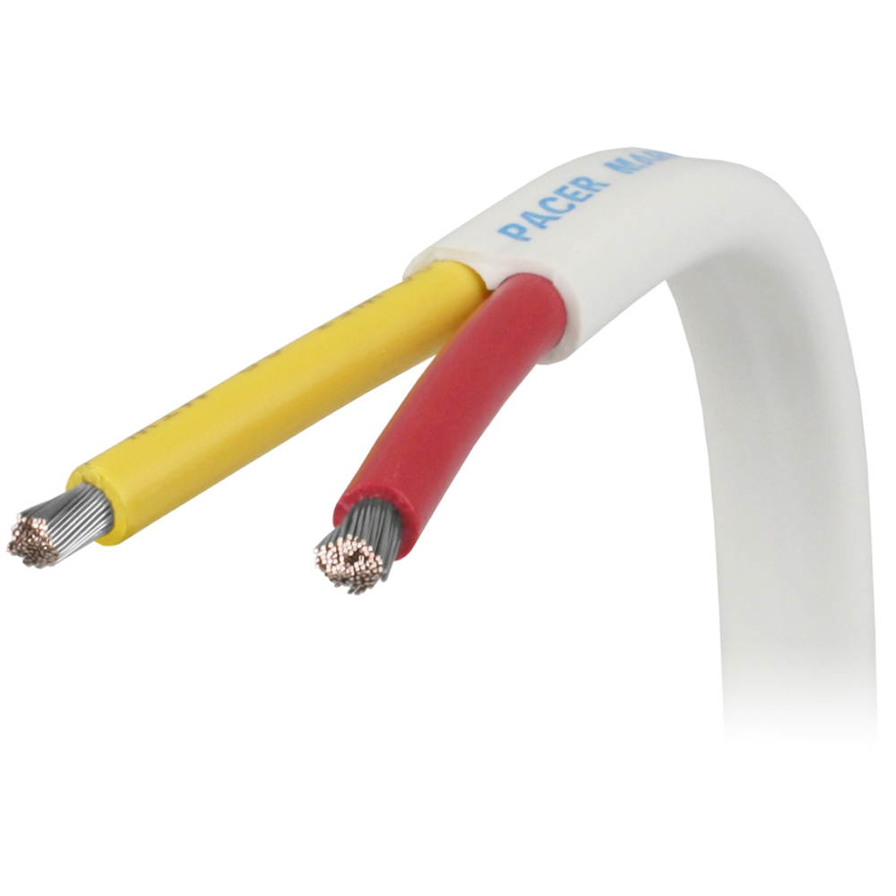 Image 1: Pacer 18/2 AWG Safety Duplex Cable - Red/Yellow - 100'