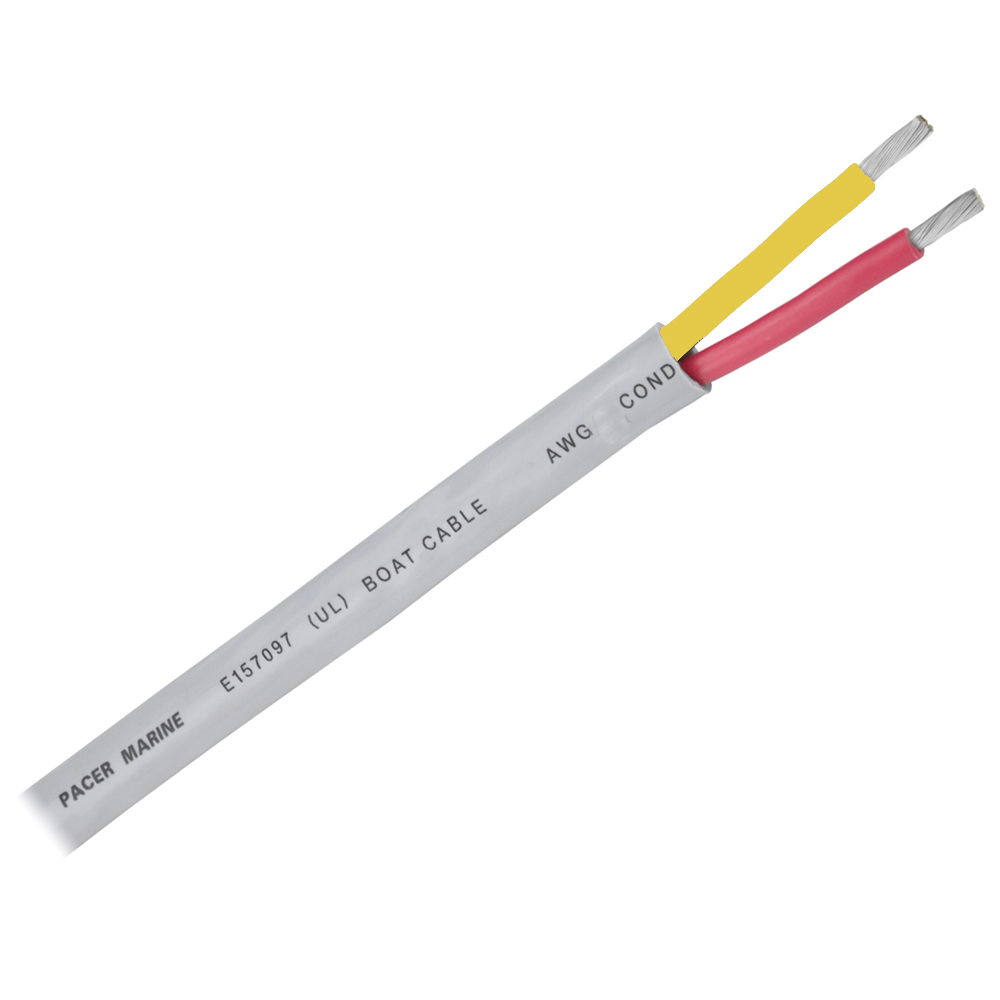 Image 1: Pacer 16/2 AWG Round Safety Duplex Cable - Red/Yellow - 100'