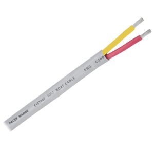 Image 1: Pacer 16/2 AWG Round Safety Duplex Cable - Red/Yellow - 250'