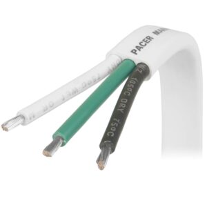 Image 1: Pacer 10/3 AWG Triplex Cable - Black/Green/White - 250' 