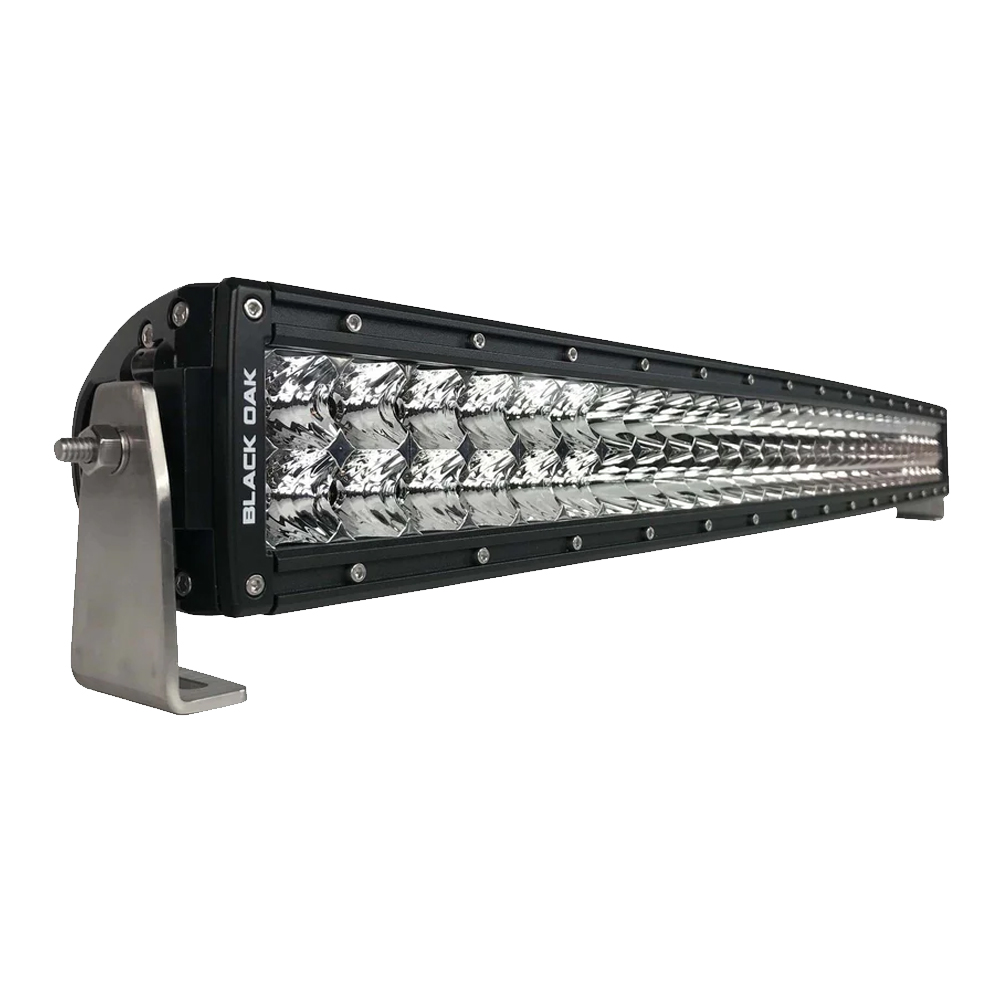 Image 1: Black Oak Pro Series 3.0 Curved Double Row 30" LED Light Bar - Combo Optics - Black Housing