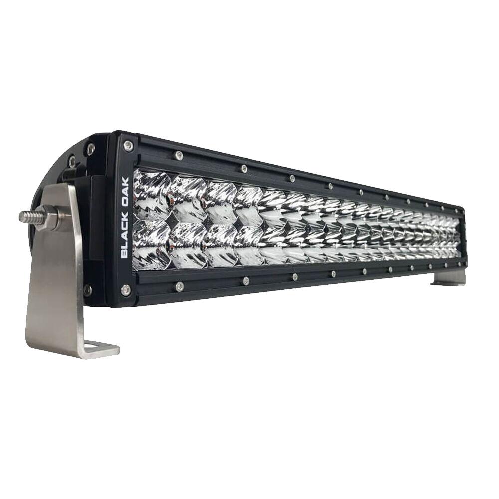 Image 1: Black Oak Pro Series 3.0 Double Row 20" LED Light Bar - Combo Optics - Black Housing