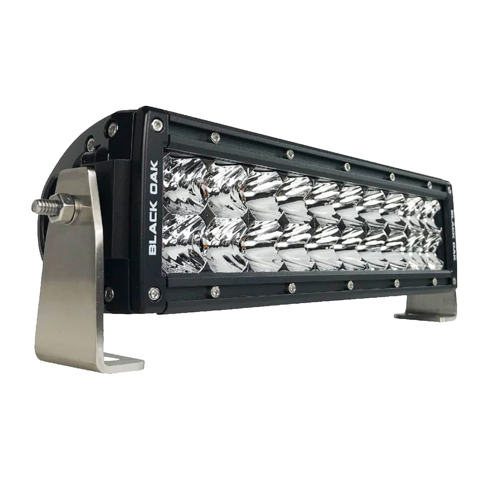 Image 1: Black Oak Pro Series 3.0 Double Row 10" LED Light Bar - Combo Optics - Black Housing