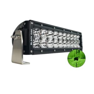 Image 1: Black Oak Pro Series 3.0 10" 850nm Infrared Double Row LED Light Bar - Combo Optics - Black Housing