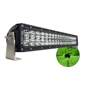 Image 1: Black Oak Pro Series 3.0 Double Row Combo Infrared 20" 850nm LED Light Bar - Black Housing