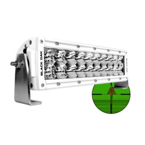 Image 1: Black Oak Pro Series 3.0 10" 850nm Infrared Marine LED Double Row Light Bar - Combo Optics - White Housing