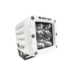 Image 1: Black Oak 2" Marine LED Pod Light - Spot Optics - White Housing - Pro Series 3.0
