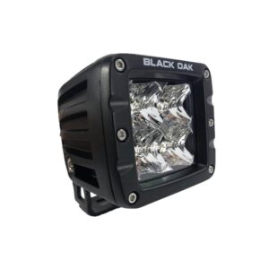 Image 1: Black Oak 2" LED Pod Light - Flood Optics - Black Housing - Pro Series 3.0