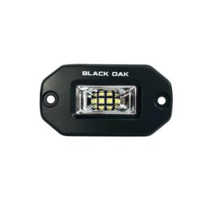 Image 1: Black Oak 2" Marine Flush Mount Spreader Light - Black Housing - Pro Series 3.0